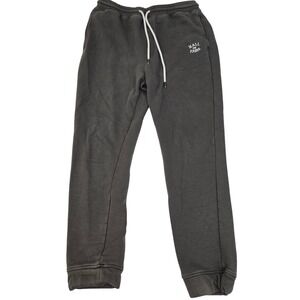 Hall of Fame Joggers Mens XL Gray Olive Distressed Wash Fleece Sweatpants Street